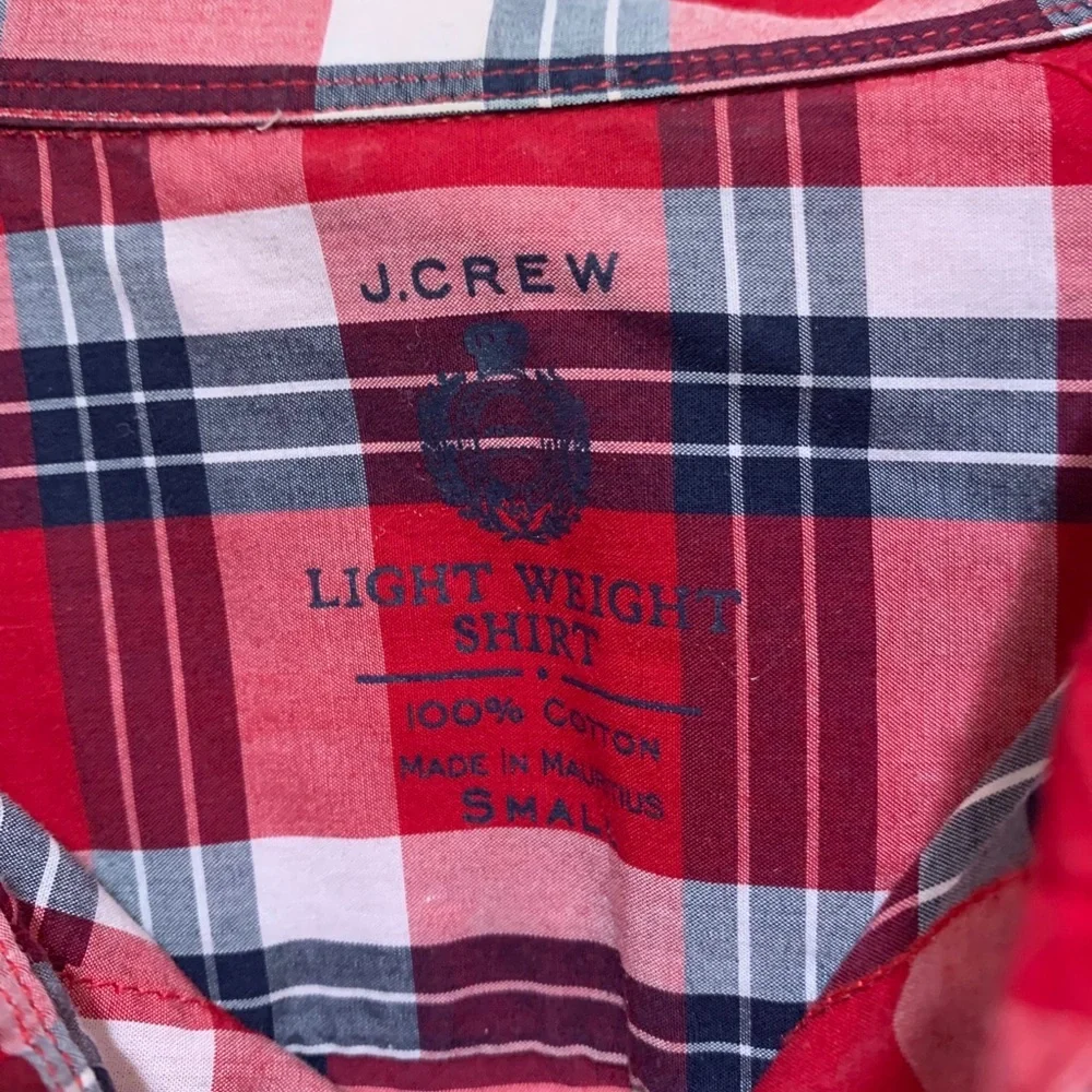 J. Crew Mens Small Long Sleeve Plaid Check Shirt